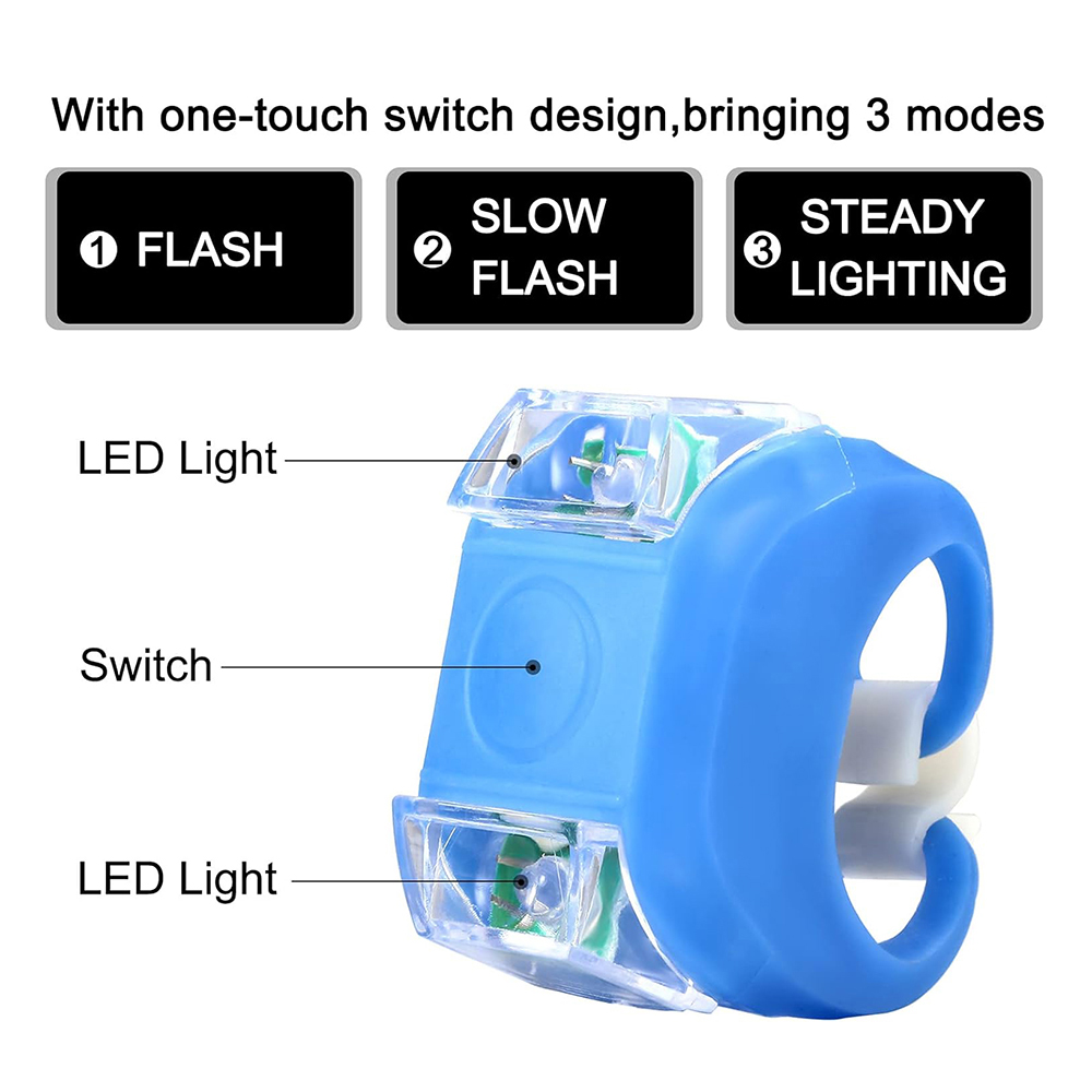 Techsuit – (2 stuks) Fietslamp (THBL2) – Blauw