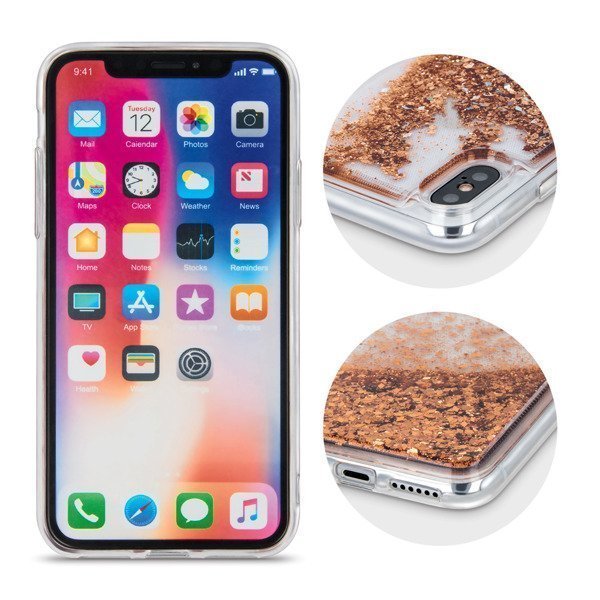 Glitter case voor Huawei Mate 30 Lite - goud