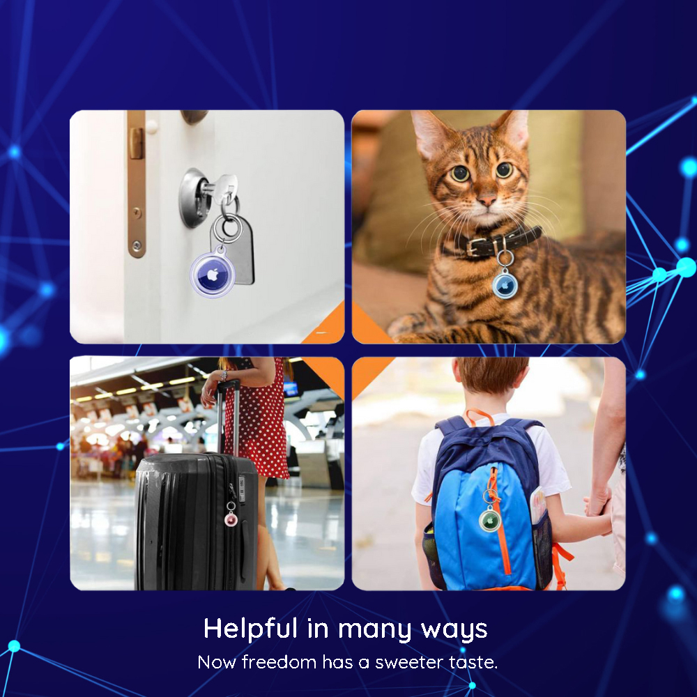 Houder / hoes voor Apple AirTag (4 stuks) - Transparant