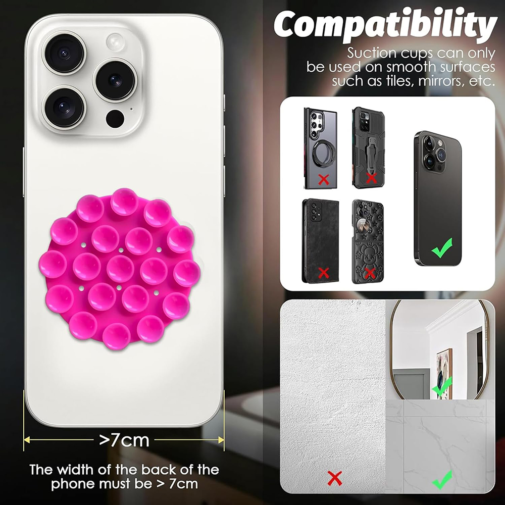 Siliconen telefoonhouder Techsuit SY-CUP - Wit