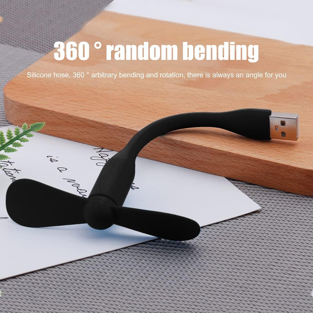 Mini USB-ventilator (TUF1) - 5V - Zwart