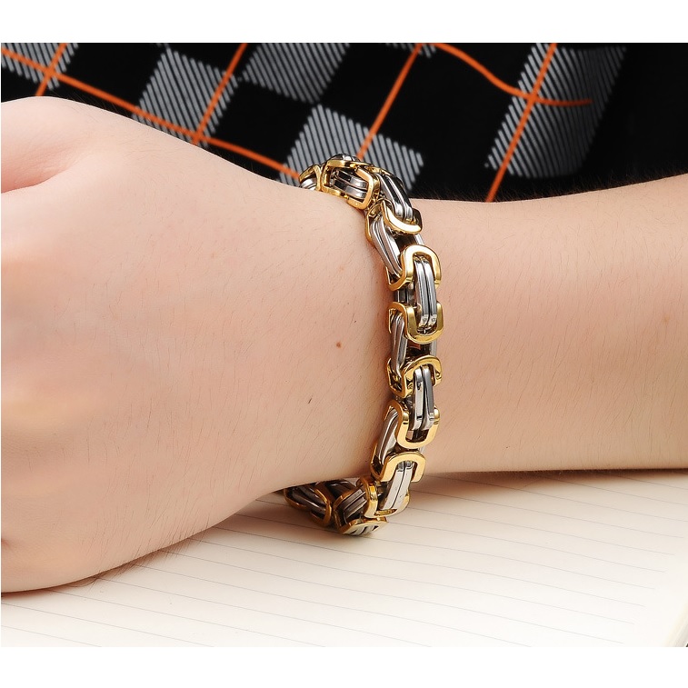 Armband AL-29854 - Zwart / Zilver / 18cm