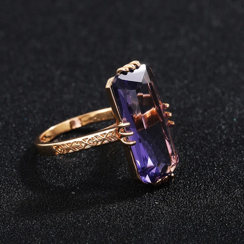 Ring BO-34524 - Goud / Paars / 62mm