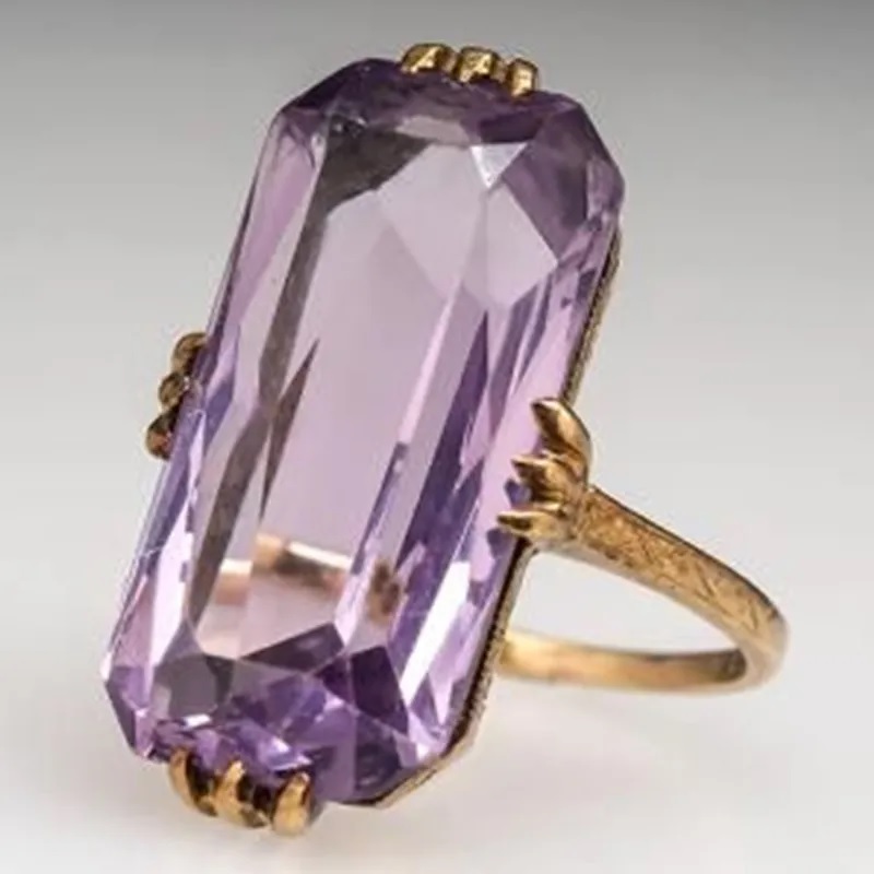 Ring BO-34524 - Goud / Paars / 62mm