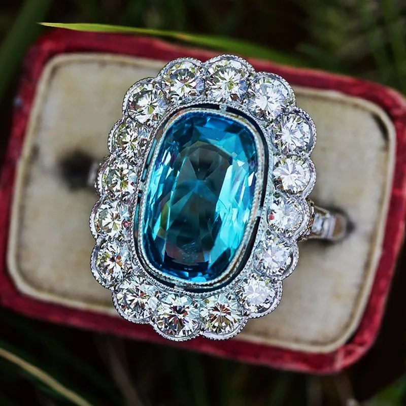 Ring CA-35637 - Zilver / Blauw / 52mm