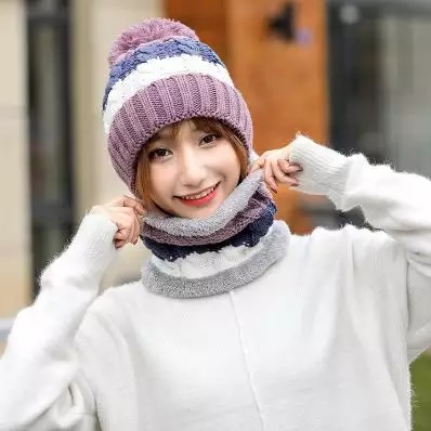 Muts en nekwarmer - Bordeaux