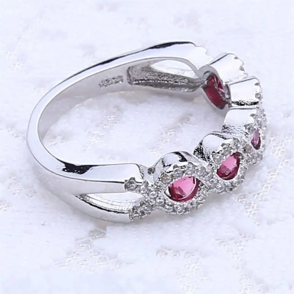 Ring EL-34519 - Zilver / Roze / 52mm