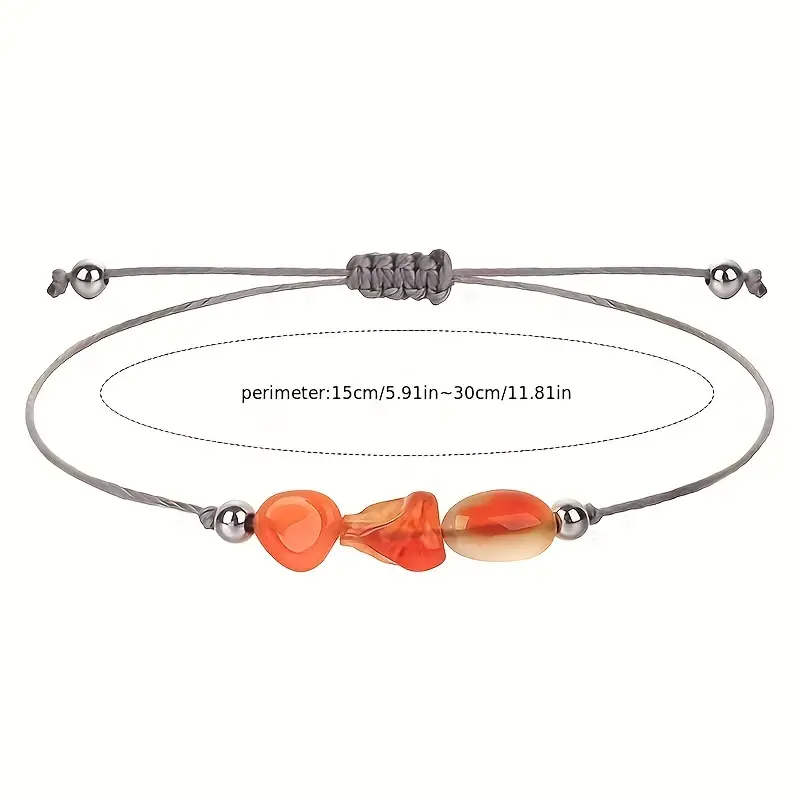Armband met geboortesteen - juli / carneool