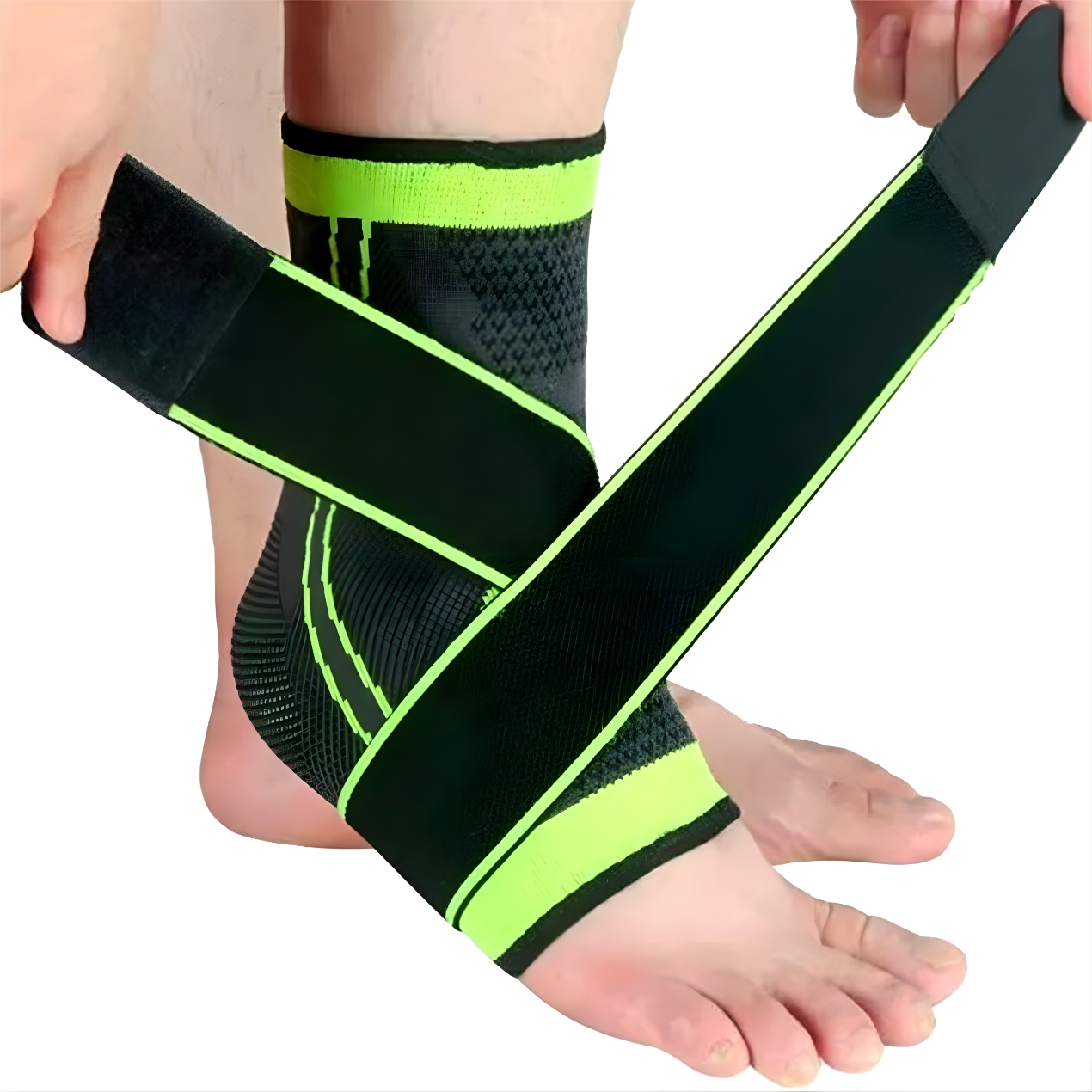 Compressie enkelbandage - Zwart / geel
