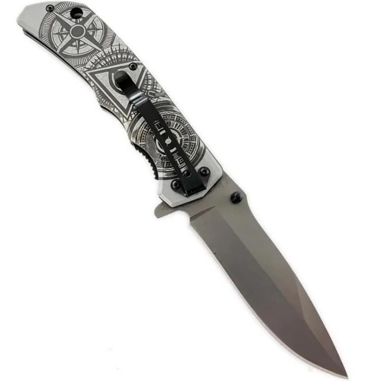 Outdoor opvouwbaar mes YC-39077 - Type2 / Grijs / Rood
