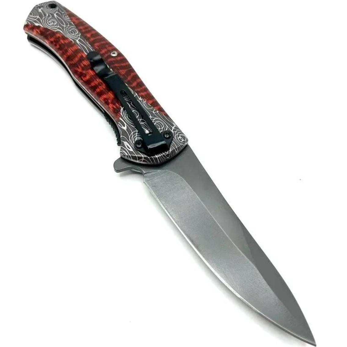 Outdoor opvouwbaar mes YC-39077 - Type2 / Grijs / Rood