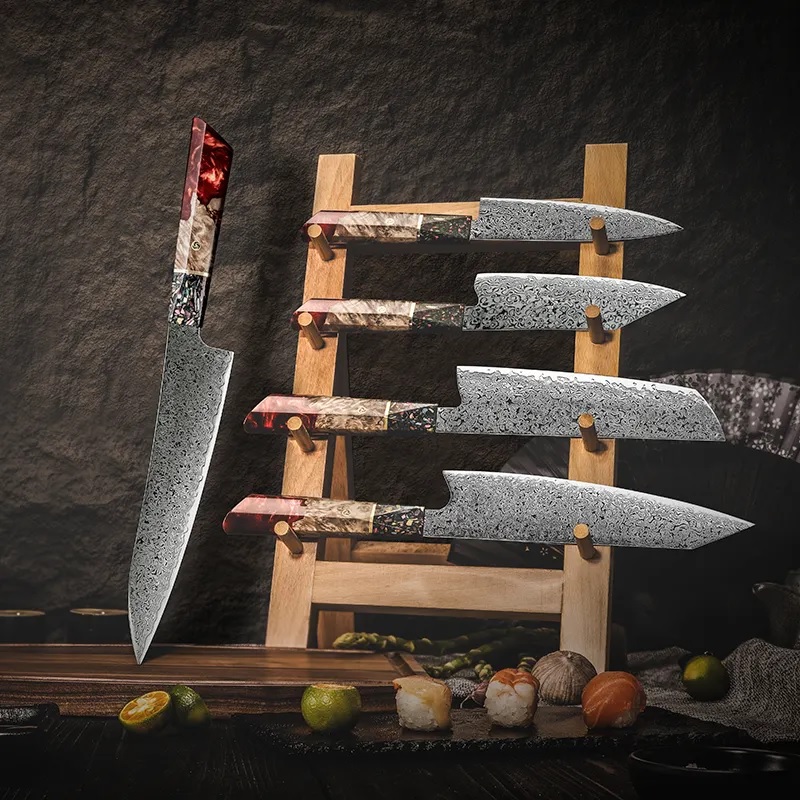 Damast keukenmes SA-20092 - Kiritsuke / Wit