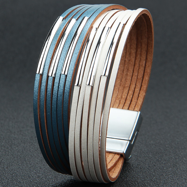 Armband DU-18267 - Blauw / Wit