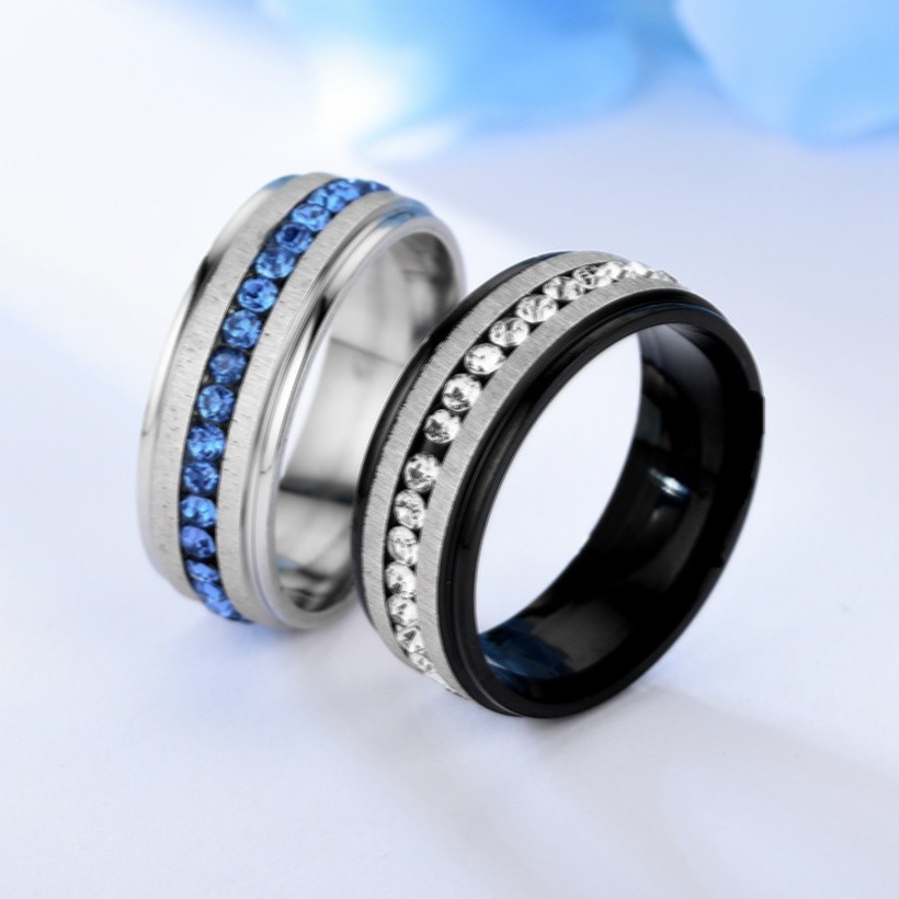 Ring NO-17169 - Zilver / Blauw / 62mm