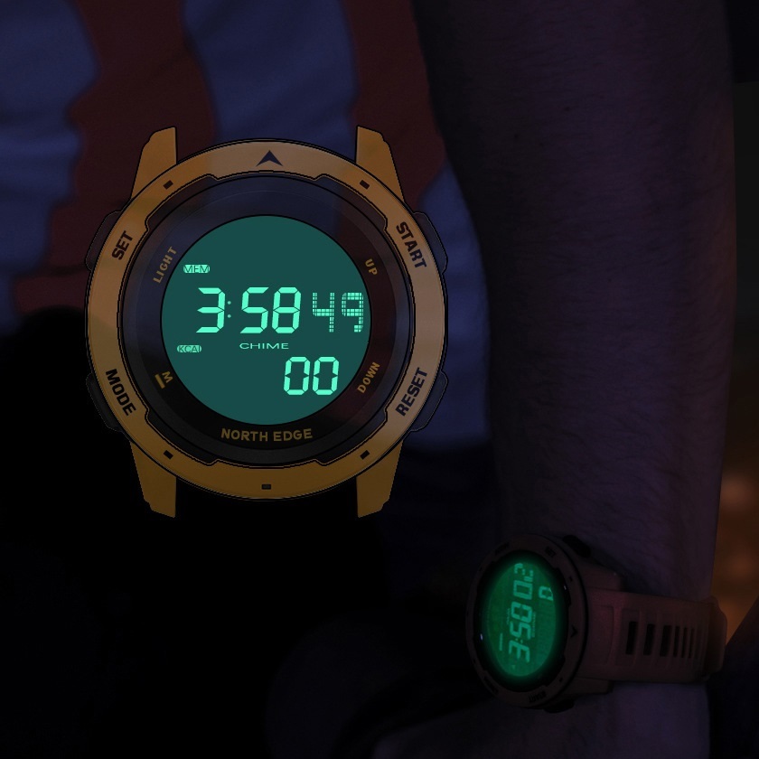 Horloge NORTH EDGE - Geel
