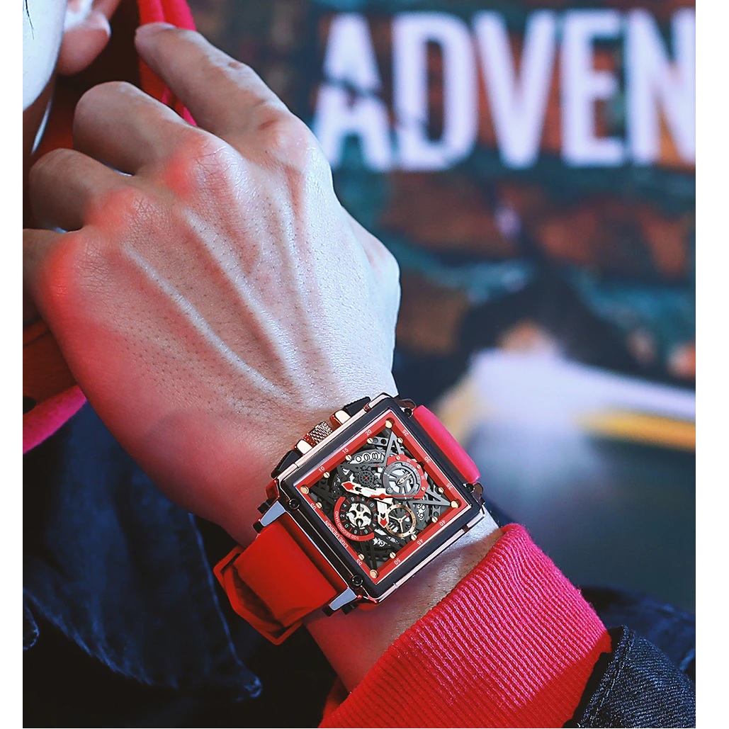 Horloge LIGE PE-23711 - Rood