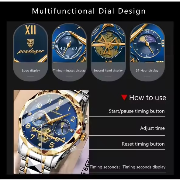 Horloge POEDAGAR - Blauw