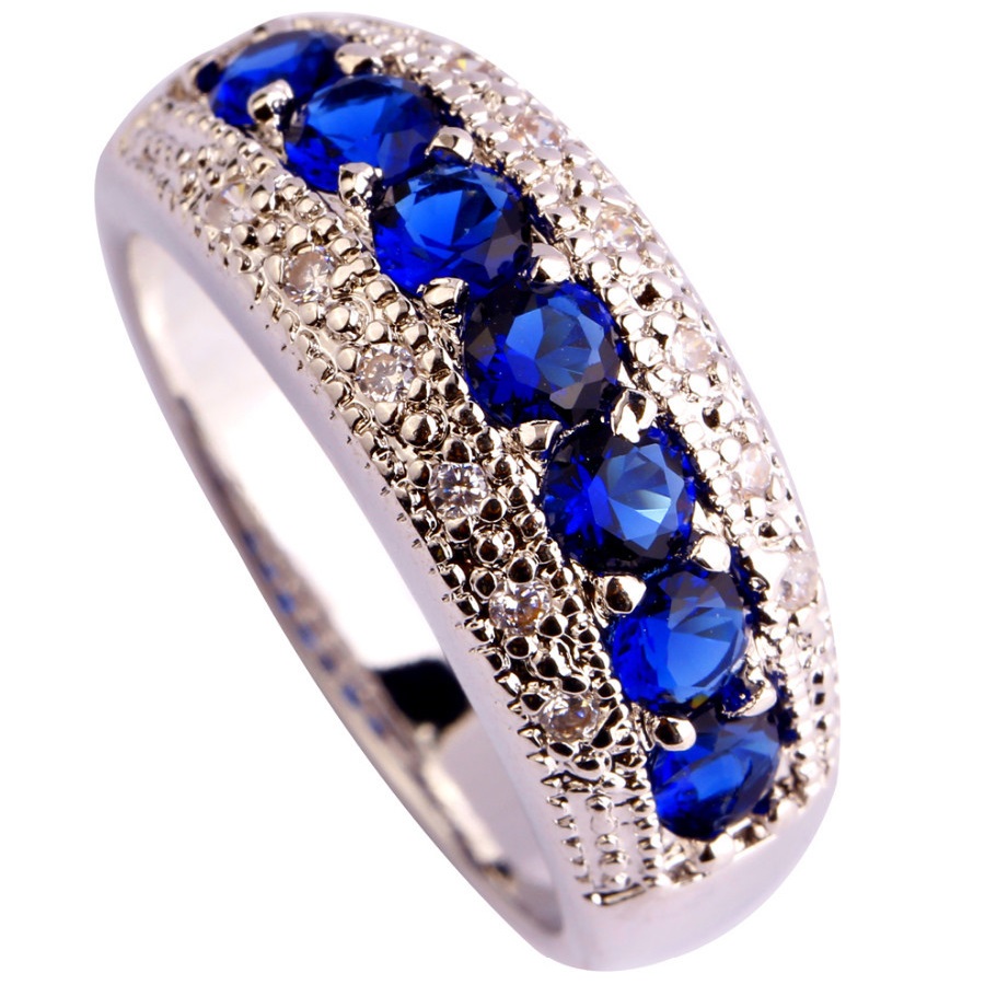 Ring GA-1265 - Zilver/ Blauw/ 55mm