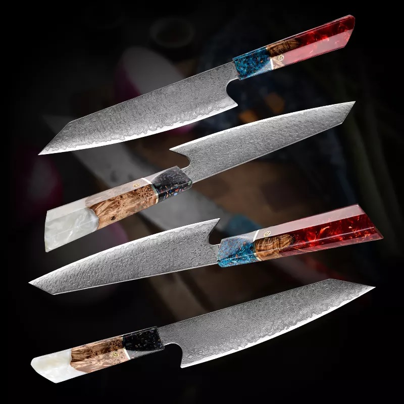 Damast keukenmes SA-20092 - Kiritsuke / Wit
