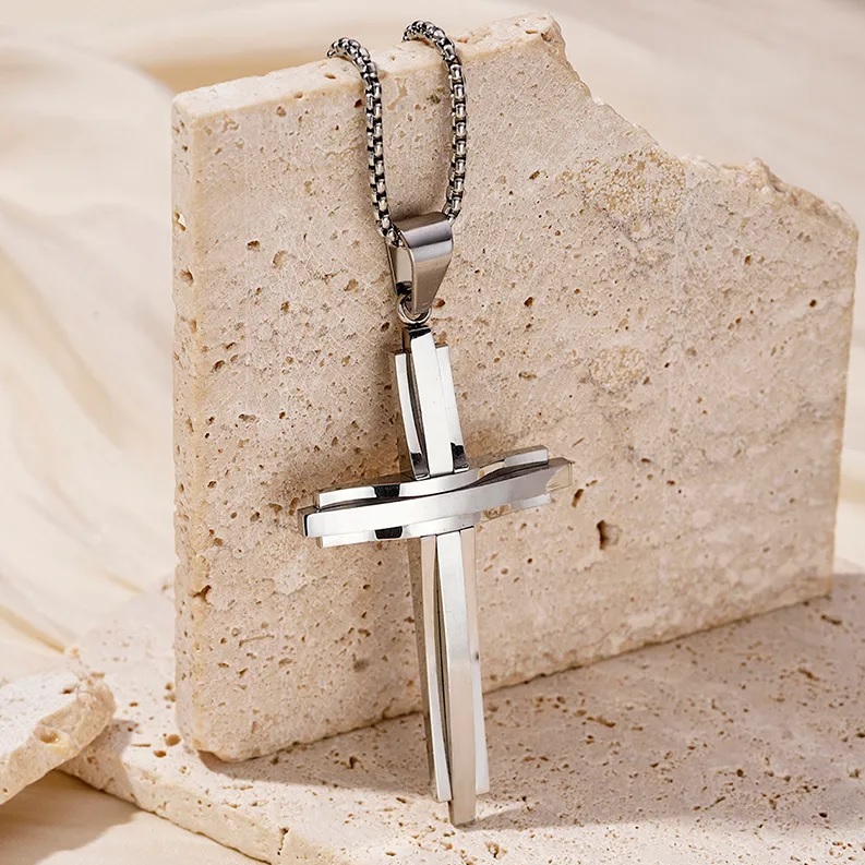 Ketting SI-34101 Cross - Zilver