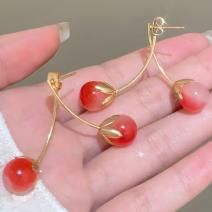 Oorbellen JU-36526 cherry - Rood