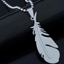 Ketting SI-34158 Feather - Zilver