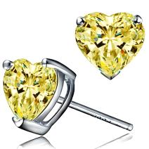 Oorbellen Small Hearts - Geel