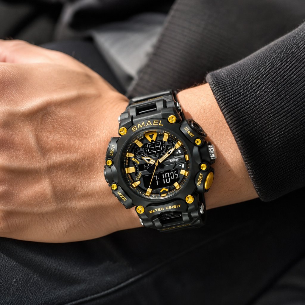 Horloge SMAEL ZA-14077 - Zwart / Goud