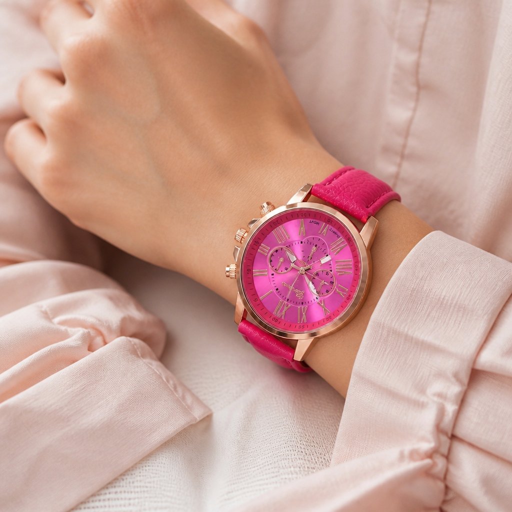 Horloge AD-33542 - Donkerroze
