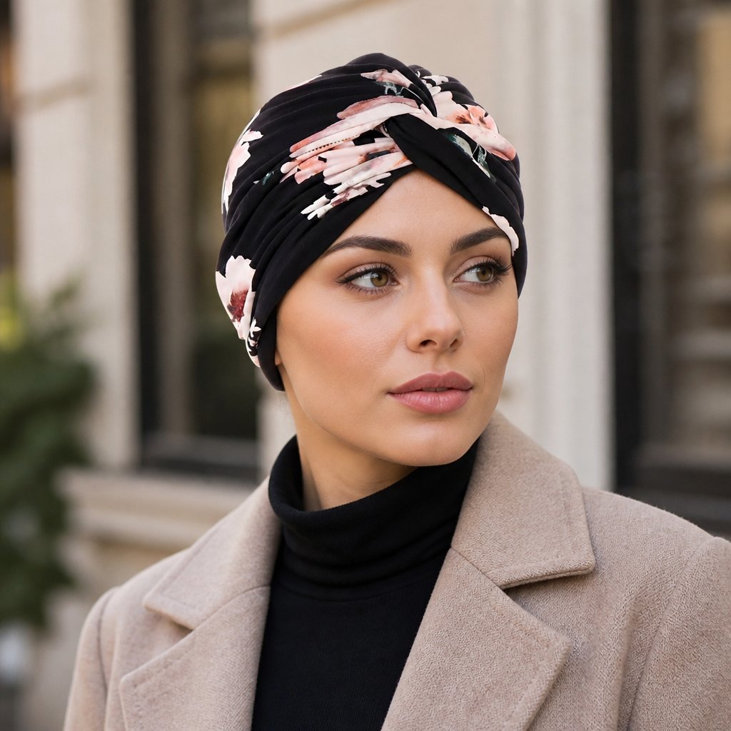 Turbanmuts SI-6677 - Zwart